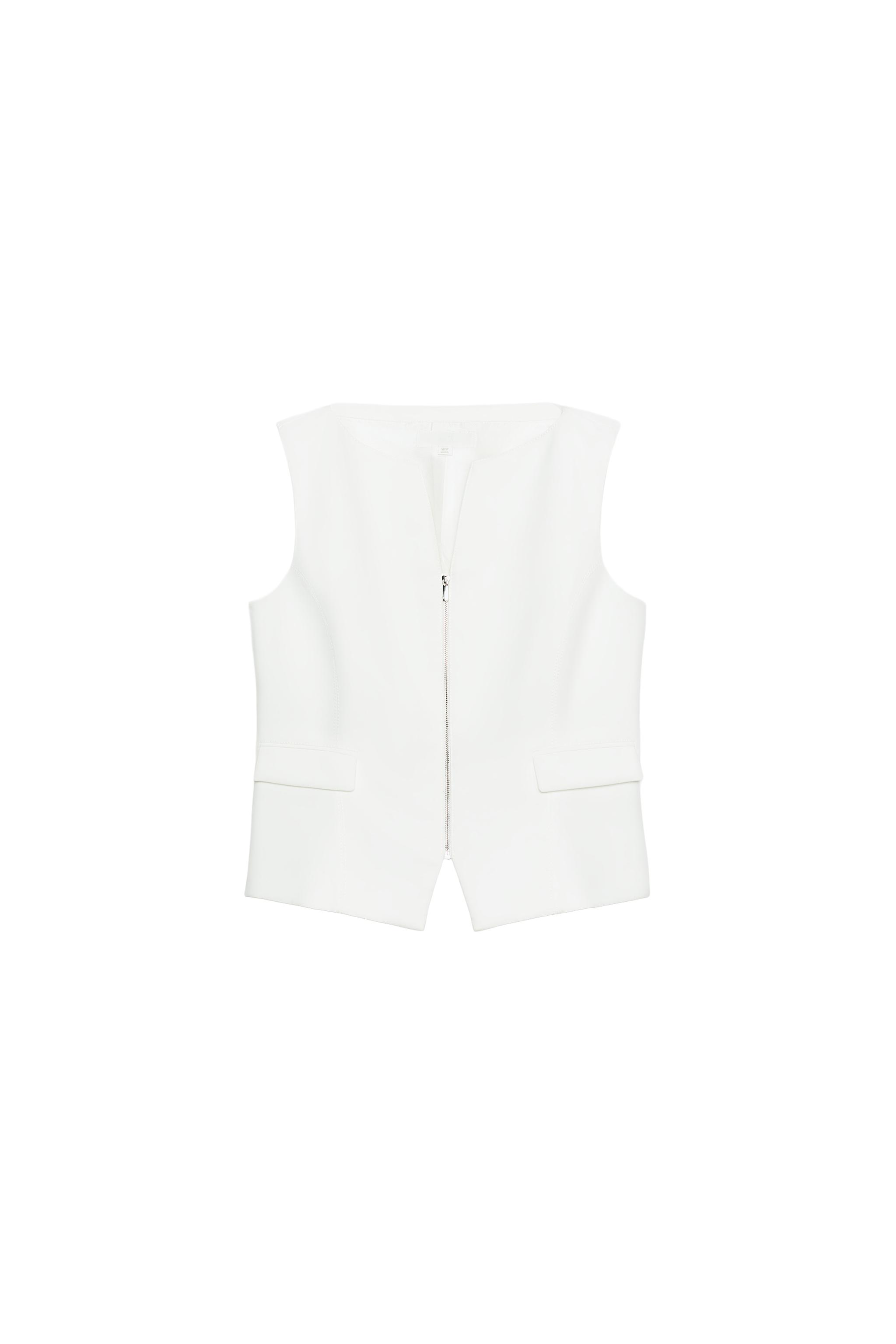ZIP-UP BOAT NECK VEST